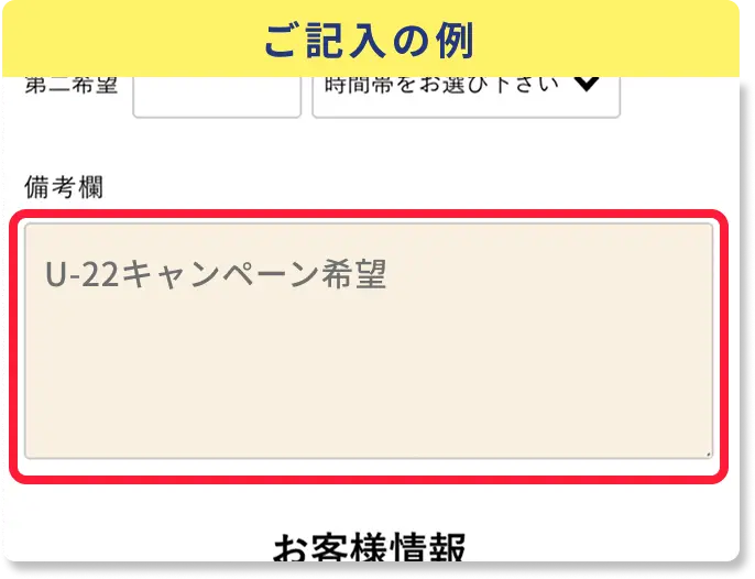 ご記入の例