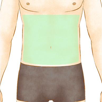 腹部全体（ギャランドゥ・腹毛）イメージ